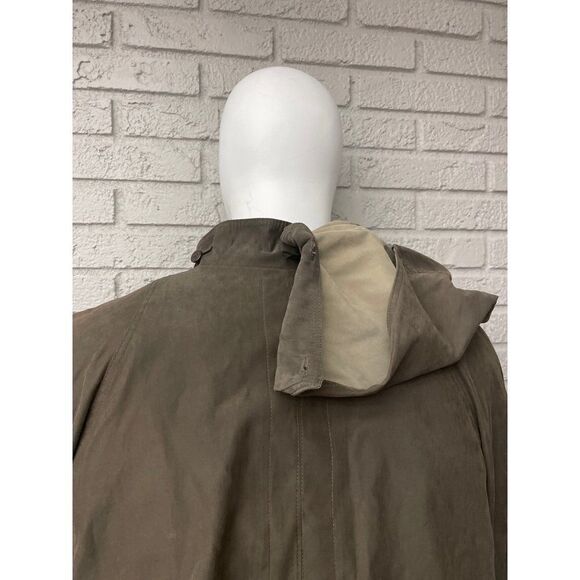Bill Blass Men Long Trench Coat with Removable Hood / Lining Size 14 - Picture 5 of 15
